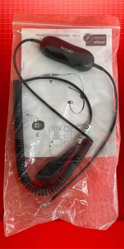 Jabra GN1216 Smart Cord QD-to-RJ9 Coiled Headset Cable for Avaya IP Phones