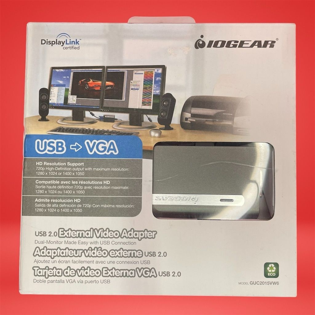 DisplayLink IOGear GUC2015VW6 USB To VGA External Video Adapter