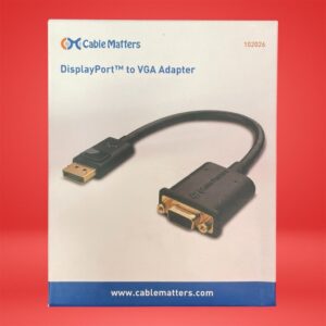 Lot of 4 Cable Matters DisplayPort to VGA Adapter Black