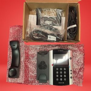 Polycom VVX 501 Desktop Phone 2200-48500-001 w/ Adapter & Power Cord - Open Box