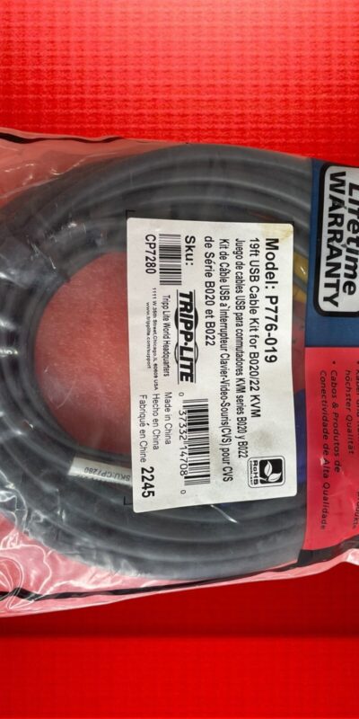 Tripp Lite P789-020 19ft USB 2-in-1 KVM Console Cable for B020/B022 Switches