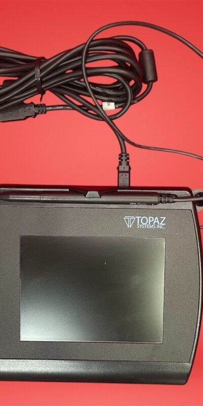 Topaz System SignatureGem LCD 4x5 Signature Pad T-LBK766-BHSB-R USB Serial