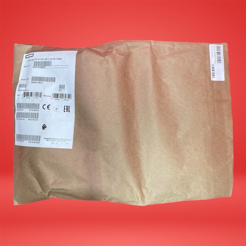 HPe 295633-B22 CBL 1xC19-C20 16A 2.5M Power Cable - 242867-002 NEW HP