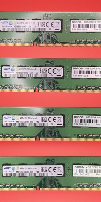 4x Samsung 4GB 2Rx8 PC3-12800U DIMM DDR3 240-Pin Memory RAM M378B5273DH0-CK0