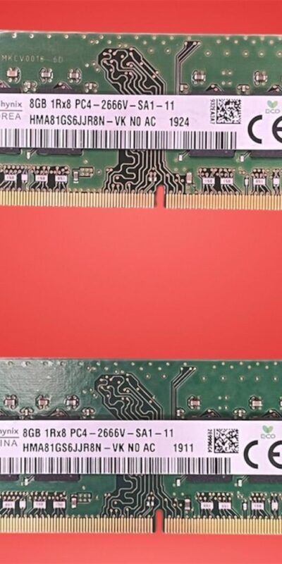 SK HYNIX 16GB(2x8GB) DDR4 LAPTOP RAM PC4-2666V 1Rx8 HMA81GS6JJR8N-VK