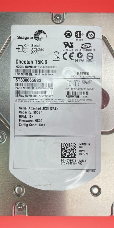Seagate Cheetah 15K.6 ST3300656SS 300GB 3.5" SAS Internal Desktop 0YP778