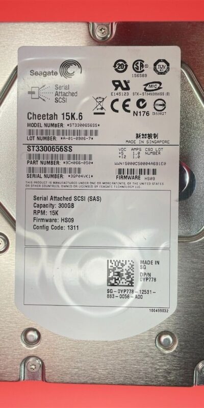 Seagate ST3300656SS 300GB 15K SAS 3.5" Hard Drive – Enterprise Server HDD YP778