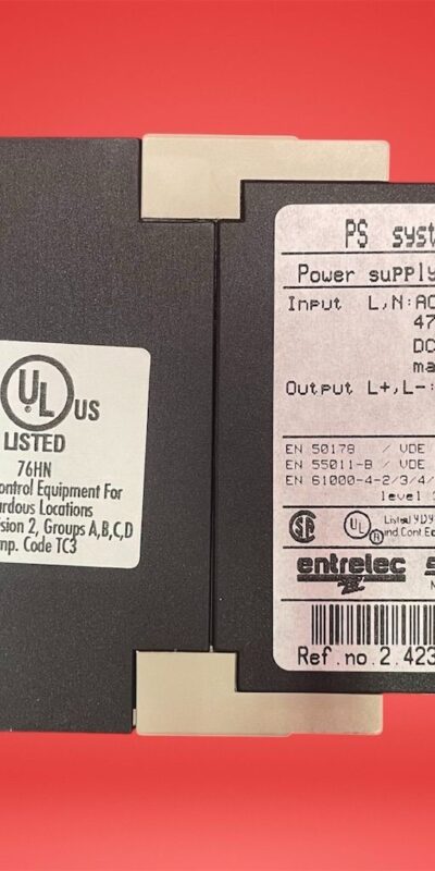Entrelec 2.423.418.00 PS Systron Power Supply 24V 2.0 Amp Input 90-260Vac