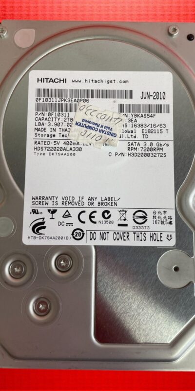 Hitachi Deskstar 2TB 7200RPM 3.5" SATA III HDD HDS722020ALA330 Tested FAST