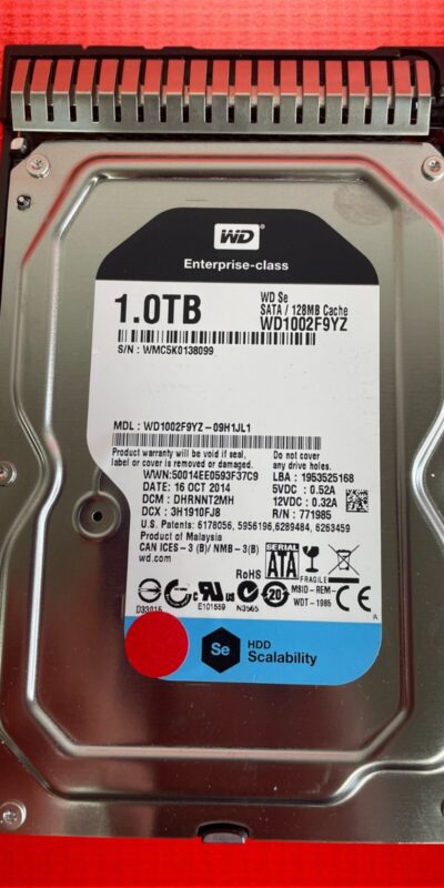 WD RE WD1002F9YZ 1TB 7200RPM 64MB 3.5" SATA 6Gb/s Enterprise HDD