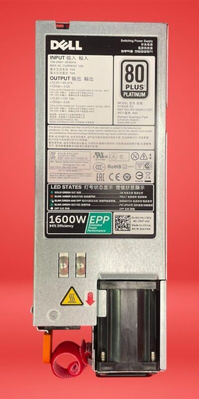 Dell 1600W 80 Plus Platinum Server Power Supply D1600E-S3
