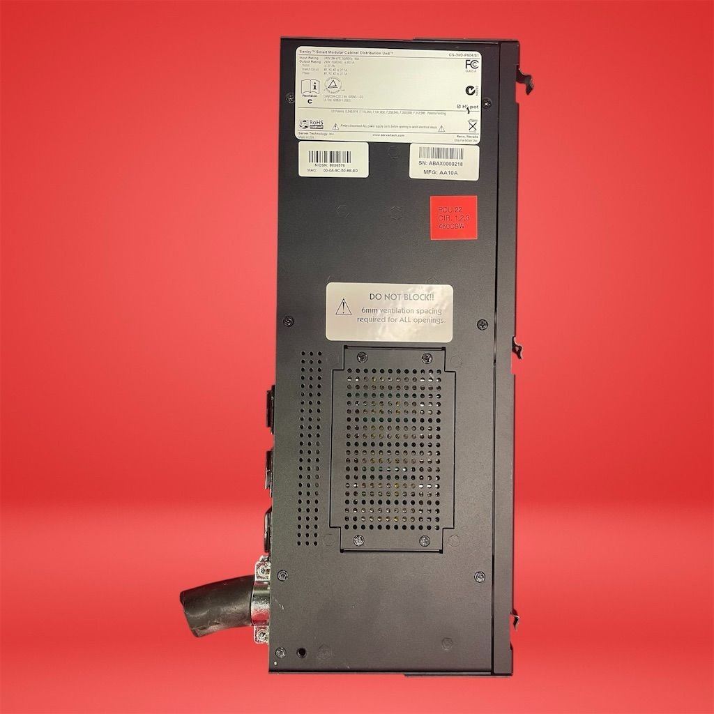 Sentry Smart Modular Cabinet Distribution Unit PDU CS-3VD-P604/S1 60A 208V