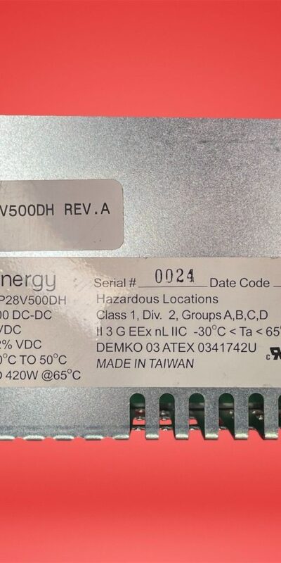GE Energy PS125-500 500W DC/DC Power Supply 28V High Efficiency Robust Design