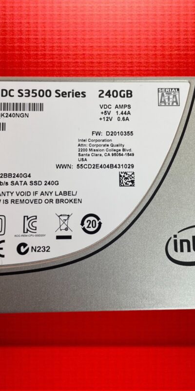 Intel DC S3500 240GB 2.5" SATA 6Gb/s SSD SSDSC2BB240G4 Enterprise