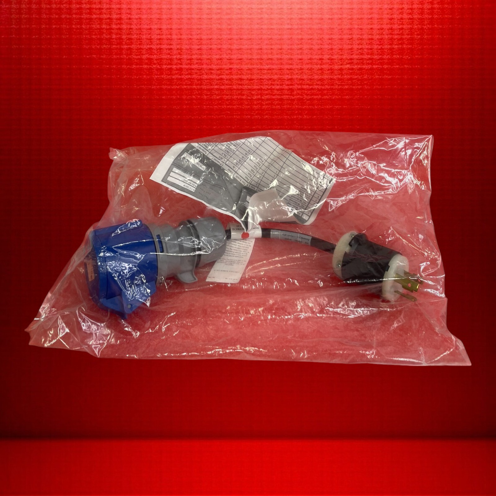 PCE 32A 230V 11ft IP44 3-Pin Industrial Power Extension Cable 6.8kW