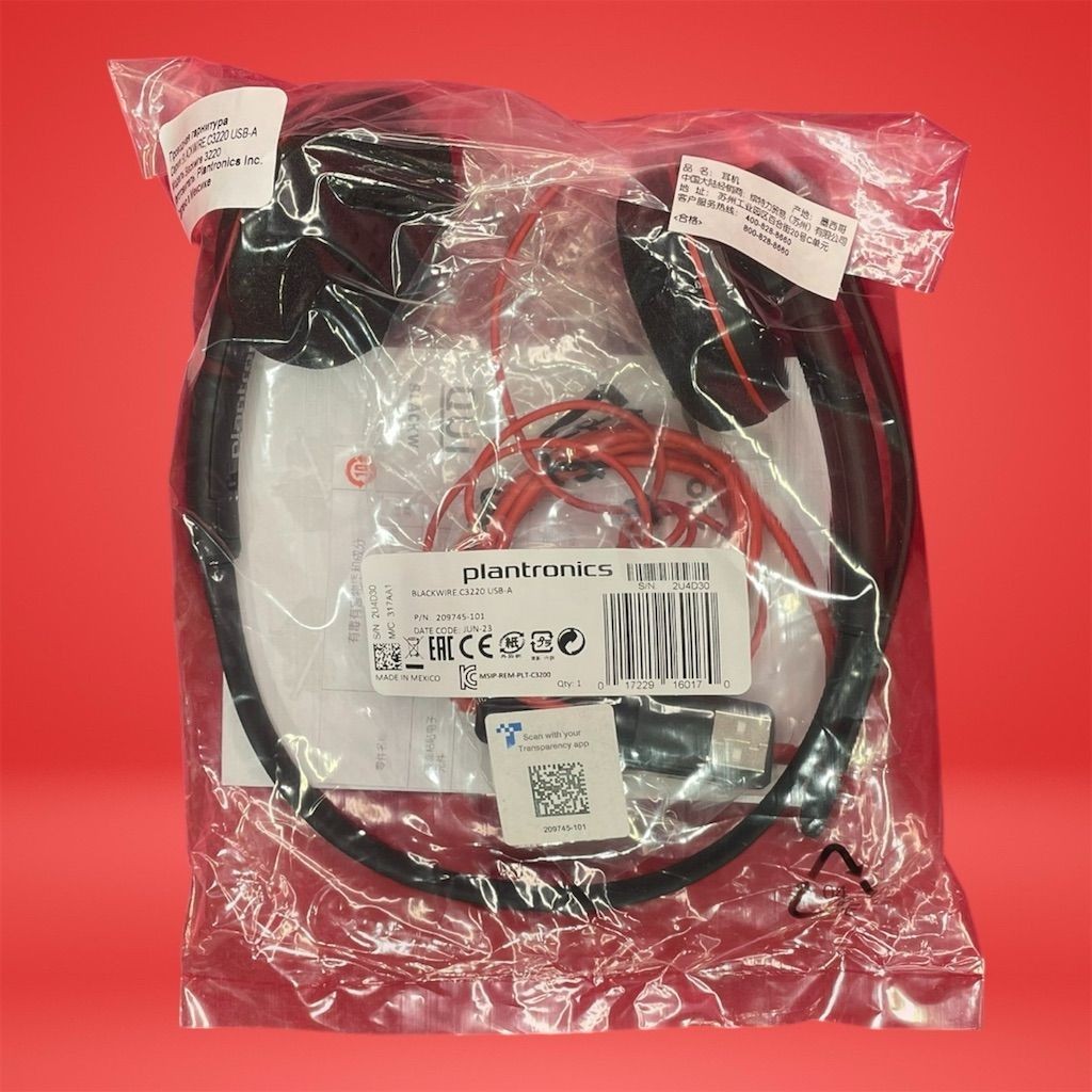 Plantronics Blackwire C3220 Stereo USB-A PC Headset 209745-101