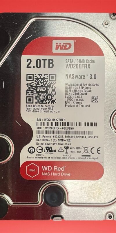 Western Digital WD20EFRX WD Red 2TB SATA NASware 3.5" HDD