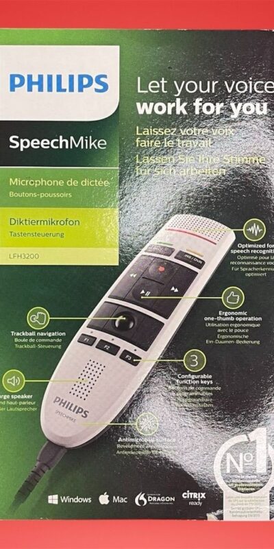 Philips SpeechMike Pro USB Dictation Microphone Noise-Canceling LFH3200/0