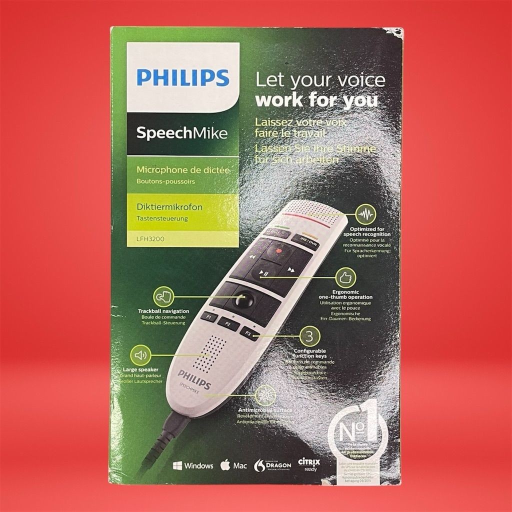 Philips SpeechMike Pro USB Dictation Microphone Noise-Canceling LFH3200/0