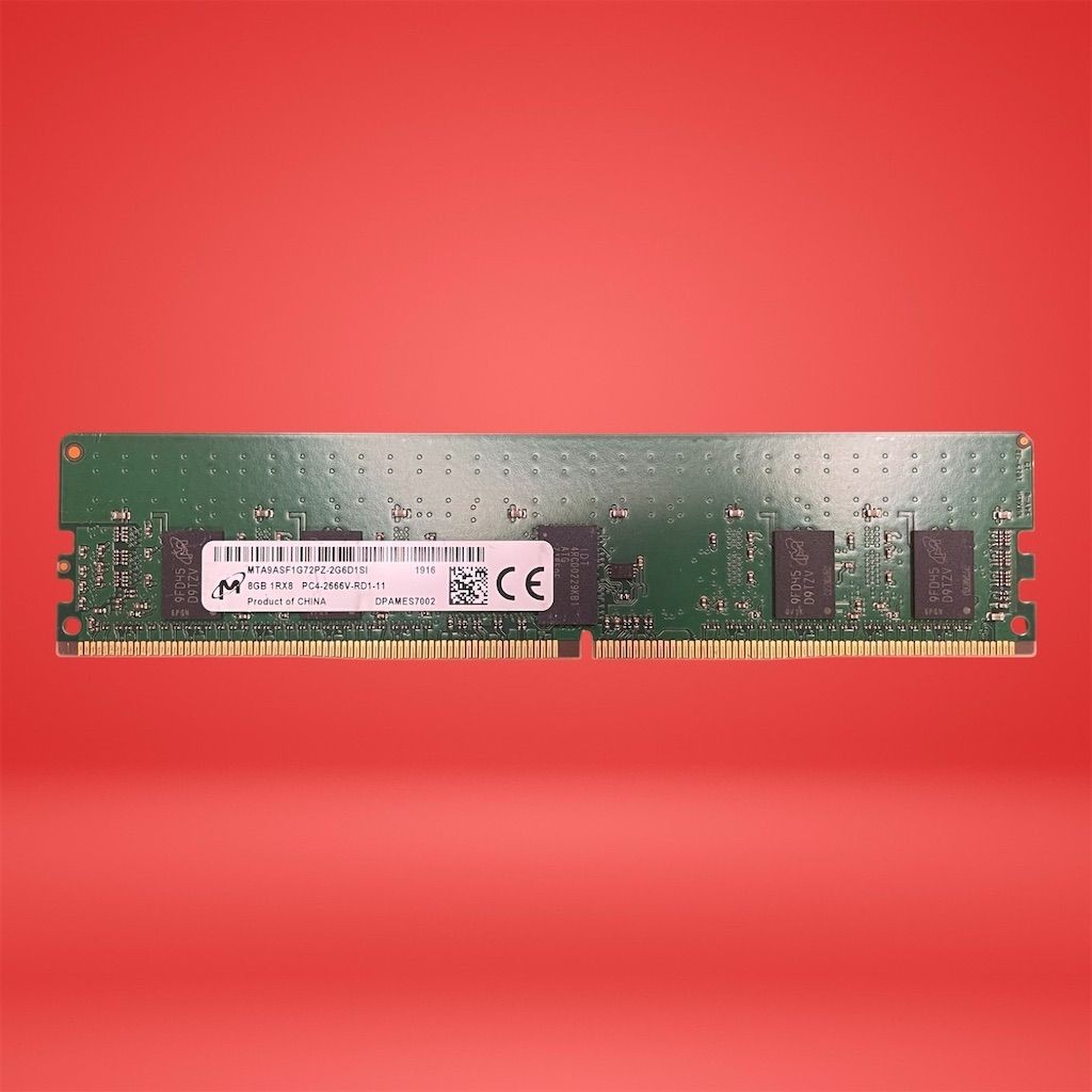 Micron 8GB DDR4 PC4-2666V RDIMM Memory Module Registered MTA9ASF1G72PZ-2G6D1SI