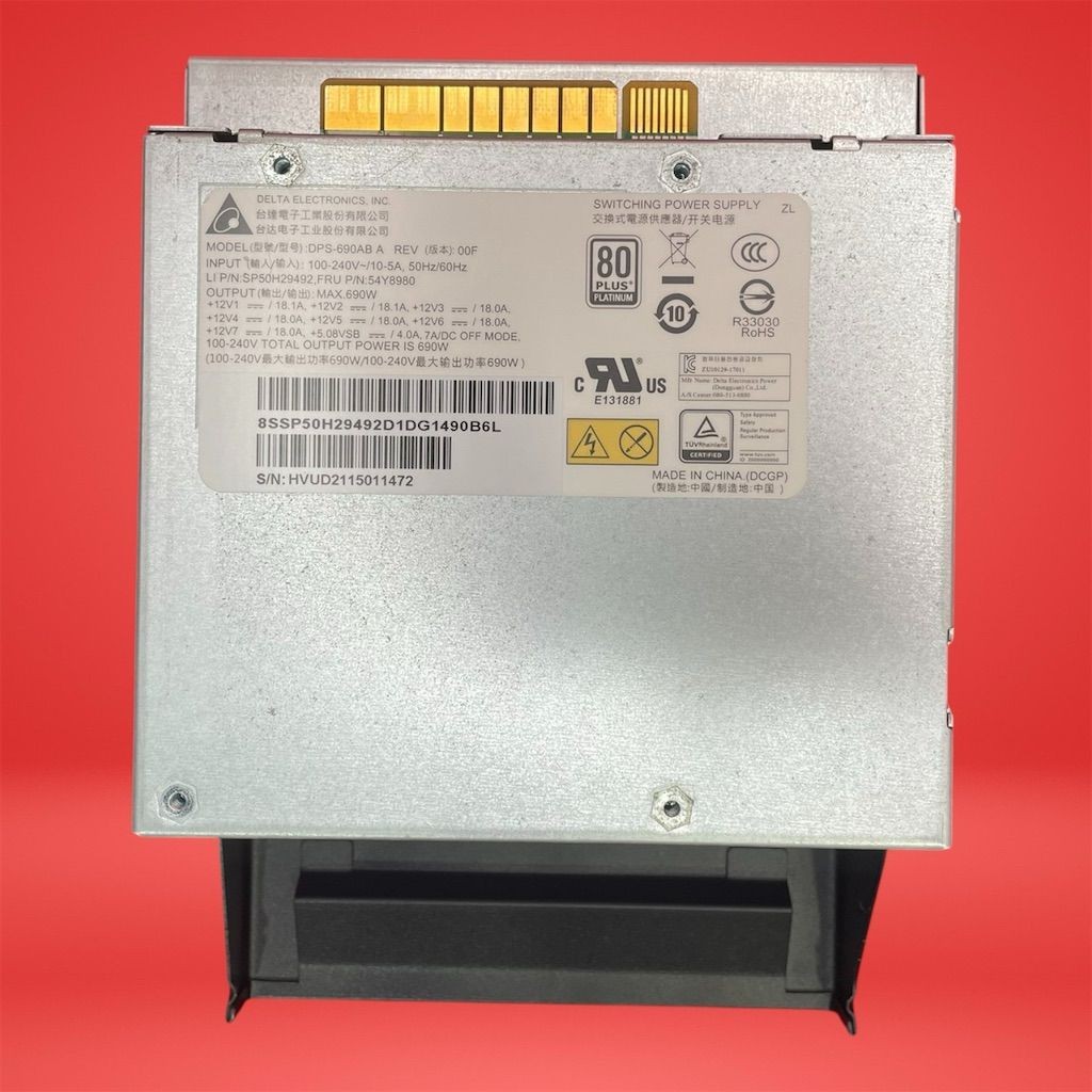 Delta DPS-690AB A Rev: 00F 690W Power Supply 80 PLUS Platinum High Efficiency