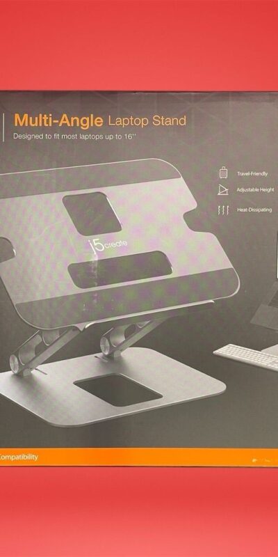 j5create JTS127 Multi-Angle Adjustable Laptop Stand Docking Stand - Silver