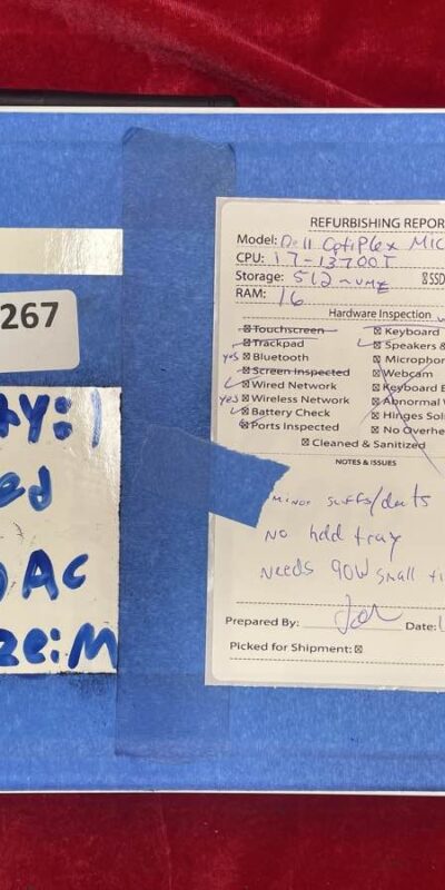 Dell OptiPlex Micro 7010 i7-13700T 16GB RAM 512GB SSD Win 11 Pro w/ AC