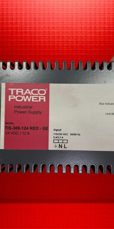 Traco Power TIS 300-124 RED-GE 24V 12A Switching DIN Rail PSU 115/230VAC