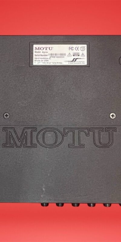 MOTU 4PRE USB Audio Interface 4 Mic Inputs Studio Recording Portable W/ AC Adptr