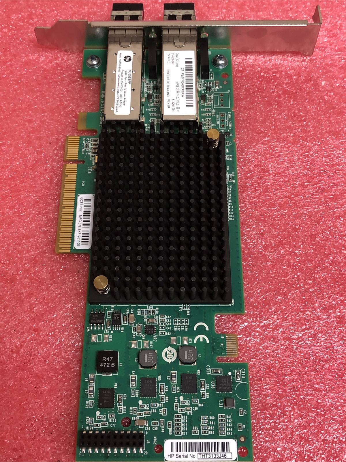 HP NC552SFP 10GbE Dual-Port SFP+ PCIe Network Adapter 614201-001