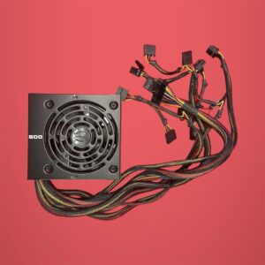 EVGA 500W 80 Plus Power Supply Quiet Cooling Fan Black