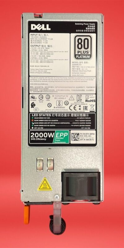 Dell PowerEdge FX2 R640 2000W 80 Plus Platinum HS EPP Power Supply W1R7V