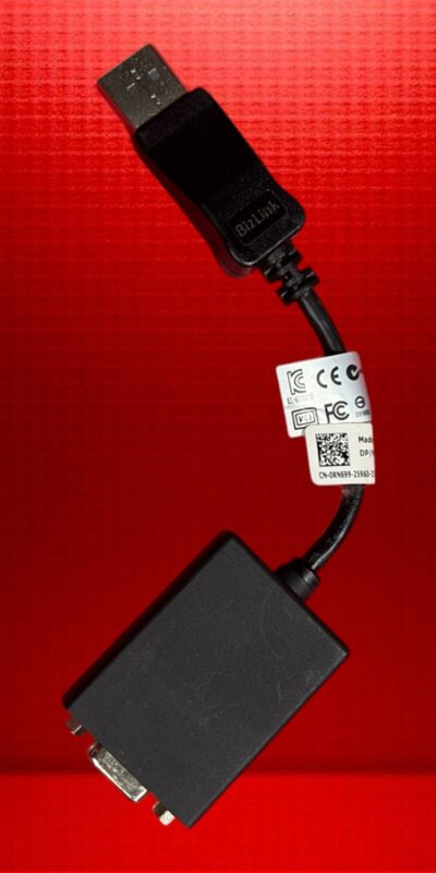 Dell Genuine DP to VGA Adapter Converter Cable RN699 0RN699 7in DisplayPort