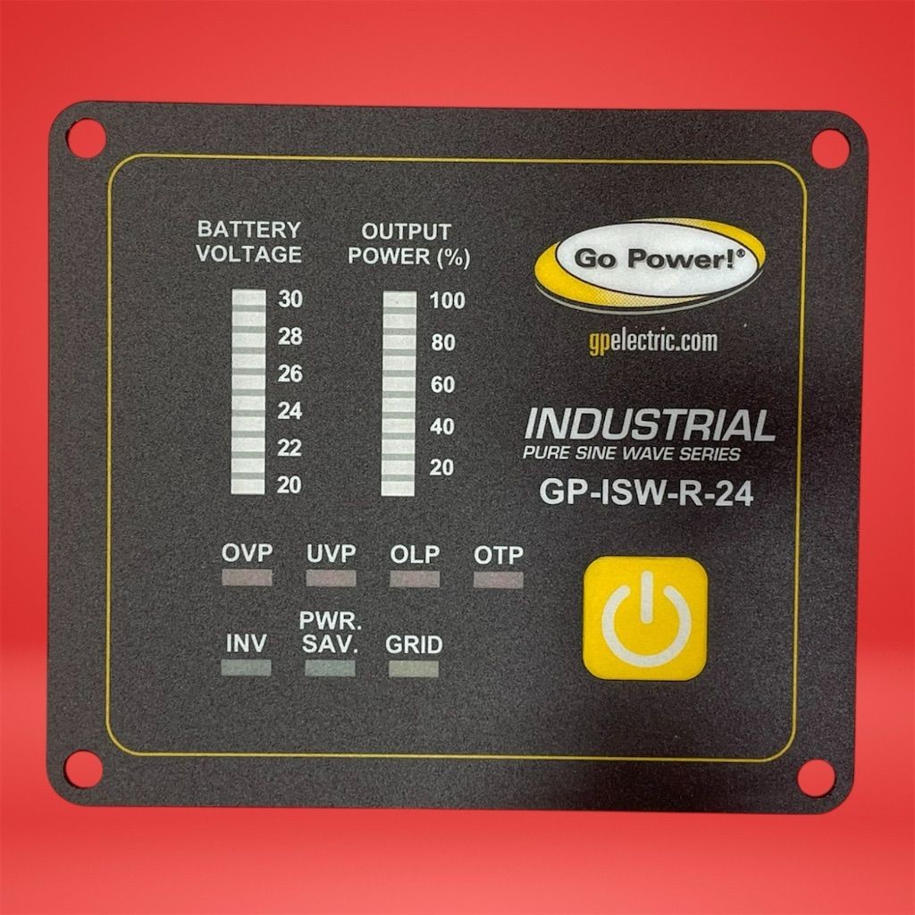 Go Power GP-ISW-R-24 Remote Switch 24V Pure Sine Wave Inverter RV Off-Grid