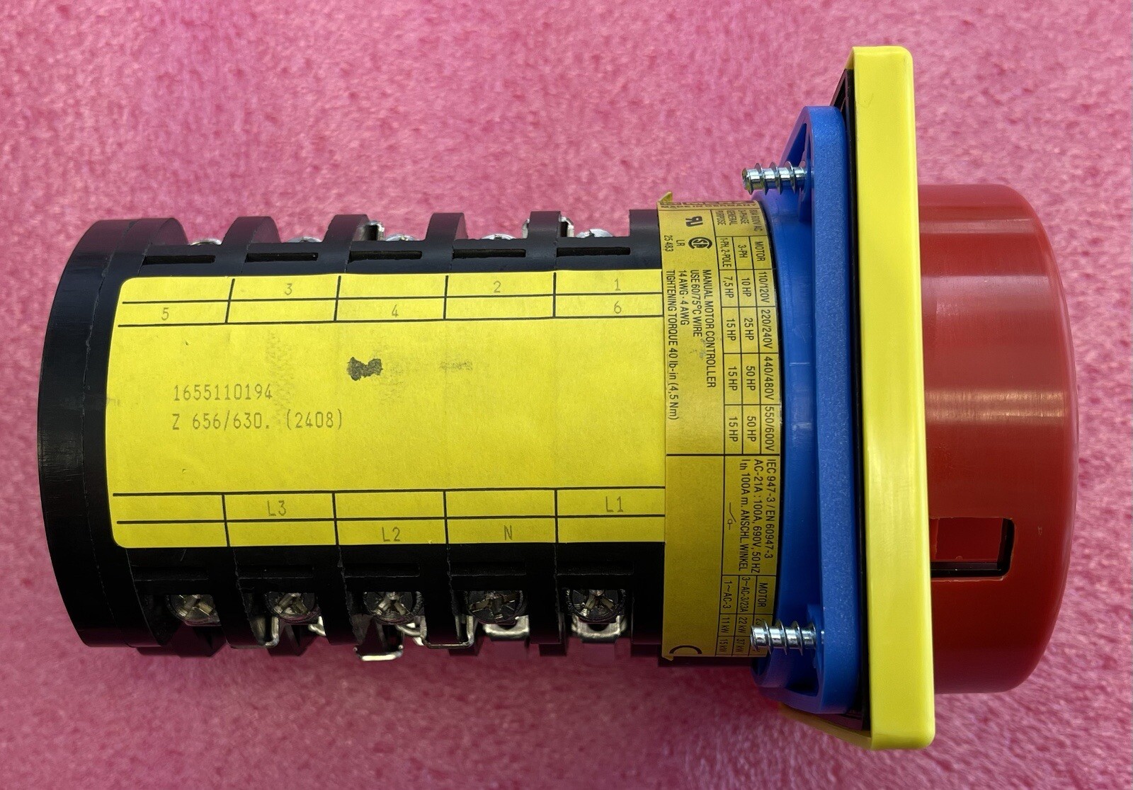 Merz Z656/630 Rotary Disconnect Switch 3-Pole 80A 600V Safety Isolator