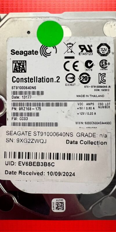 Seagate Constellation.2 ST91000640NS 1TB 2.5" 7.2K SATA III 6Gb/s HDD