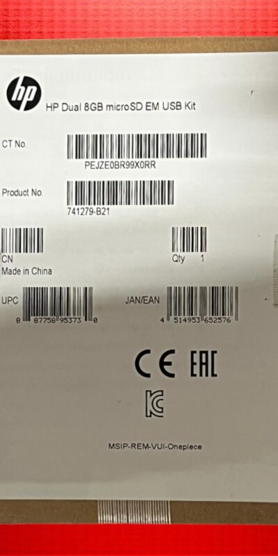HP 741279-B21 Genuine Dual 8GB microSD EM USB Kit ProLiant Servers