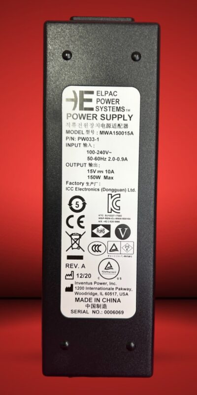 Elpac MWA150015A 15V 1A AC Adapter Power Supply Charger OEM Tested