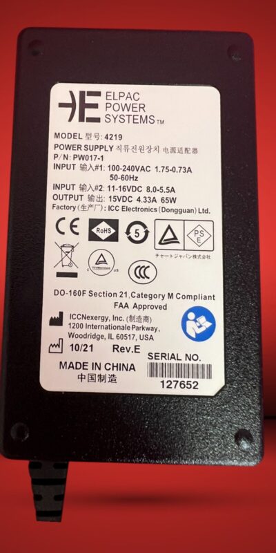 Elpac 4219 PW017-1 24V 35W AC/DC Switching Power Supply Tested