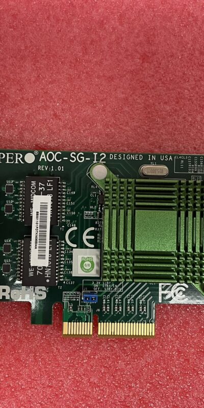 Supermicro AOC-SG-I2 Dual Port 1GbE Intel Gigabit Server NIC Low Profile