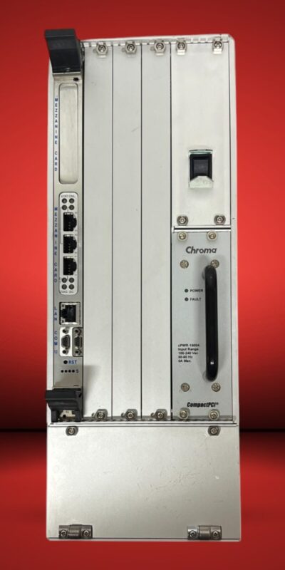 GE Fanuc VMIC VME 6U 6-Slot Chassis w/ cPWR-1500A PSU & CPU Card TESTED