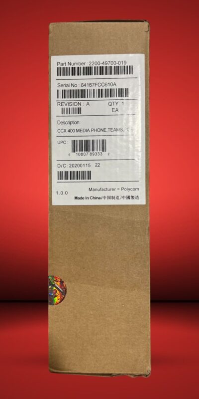 New Poly CCX 400 Teams VoIP IP Phone Gigabit PoE HD Voice 2200-49700-019