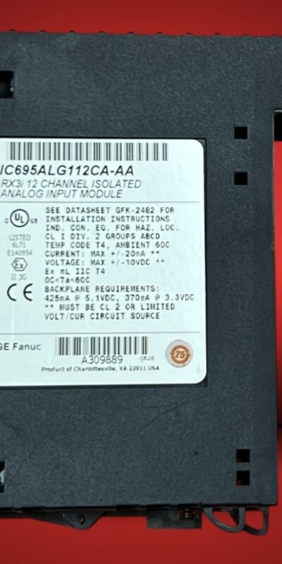 GE Fanuc RX3i IC695ALG112CA 12-Ch Isolated Analog Input Module NEW