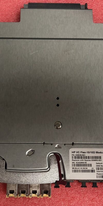 HP 638526-B21 VC Flex-10/10D 10Gb 10-Port SFP Ethernet Module BladeSystem