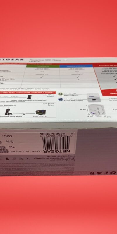 NETGEAR XAVB5101 Powerline 500 Nano Adapter Kit 2-Pack NEW Sealed