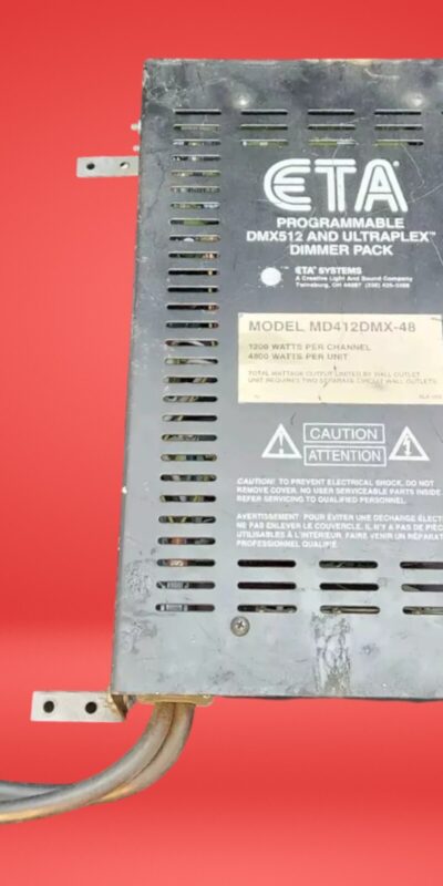 ETA MD-412DMX-48 4-Ch DMX Dimmer Pack 2400W Stage Lighting Controller