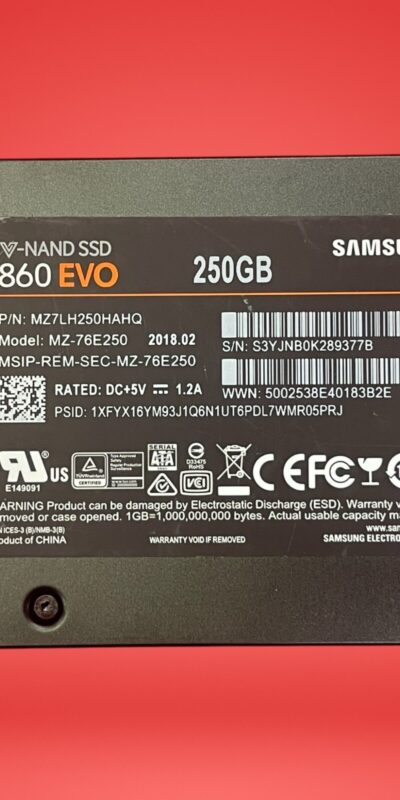 Samsung 860 EVO 250GB 2.5" SATA III Internal SSD MZ-76E250B/AM