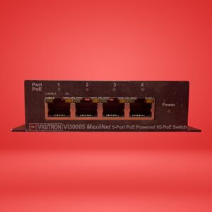 Vigitron Vi30005 5-Port Gigabit PoE+ Powered Switch 15W 802.3af/at Fanless