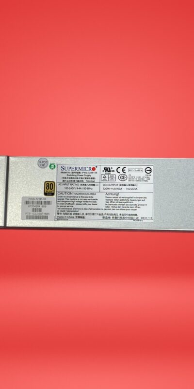 SuperMicro PWS-721P-1R 720W 80+ Gold Hot-Swap Redundant Power Supply PSU