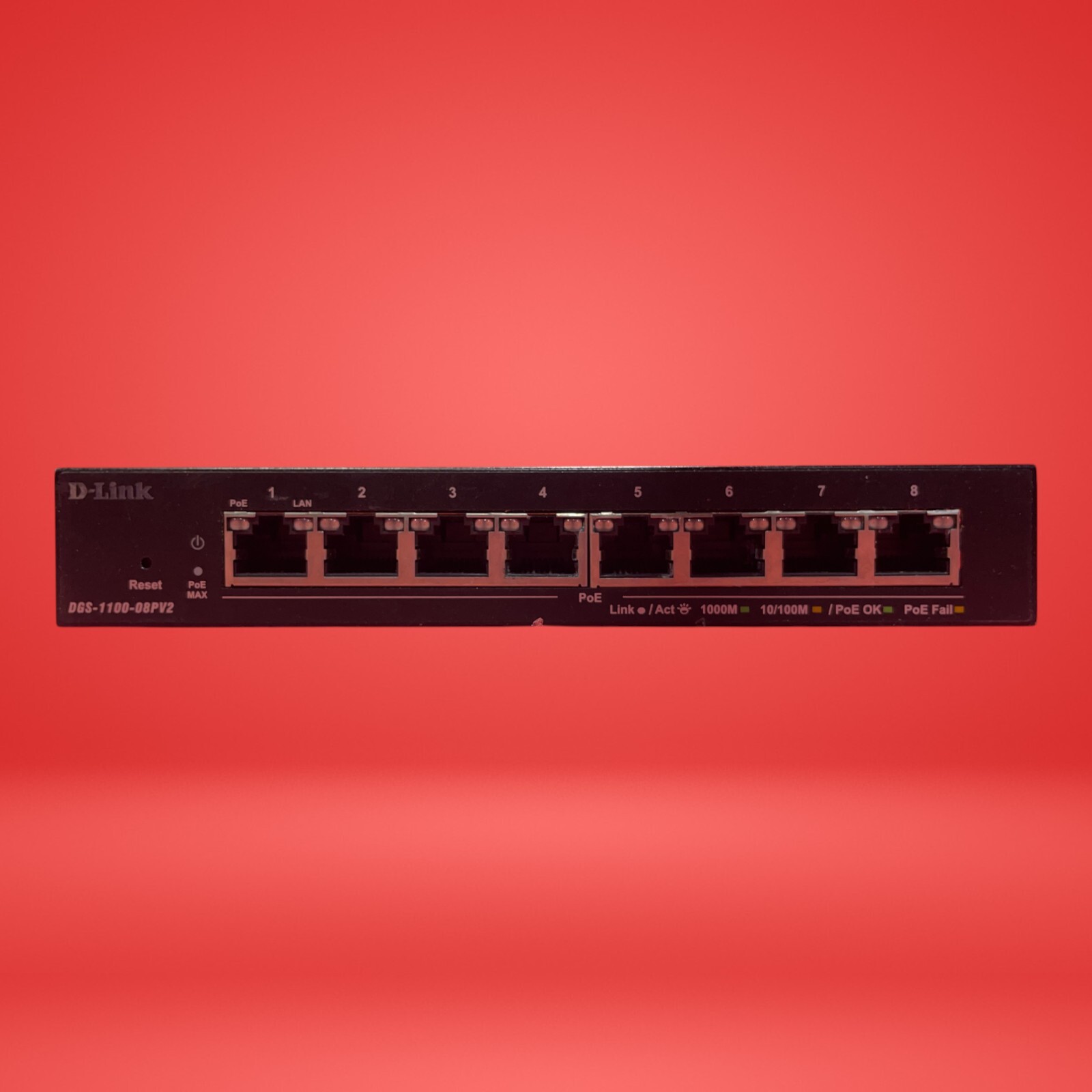 D-Link DGS-1100-08PV2 8-Port Gigabit Smart Managed Ethernet Switch Fanless